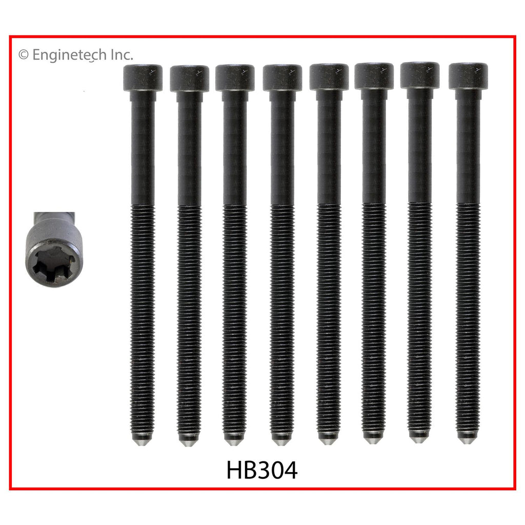 Enginetech HB304 Engine Head Bolt Set for One Cylinder – Compatible with 2005-2012 Audi Quattro Models