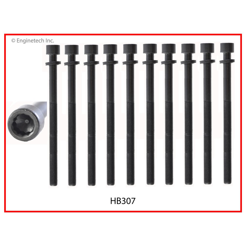 Enginetech HB307 Engine Head Bolt Set for Hyundai and Kia Models