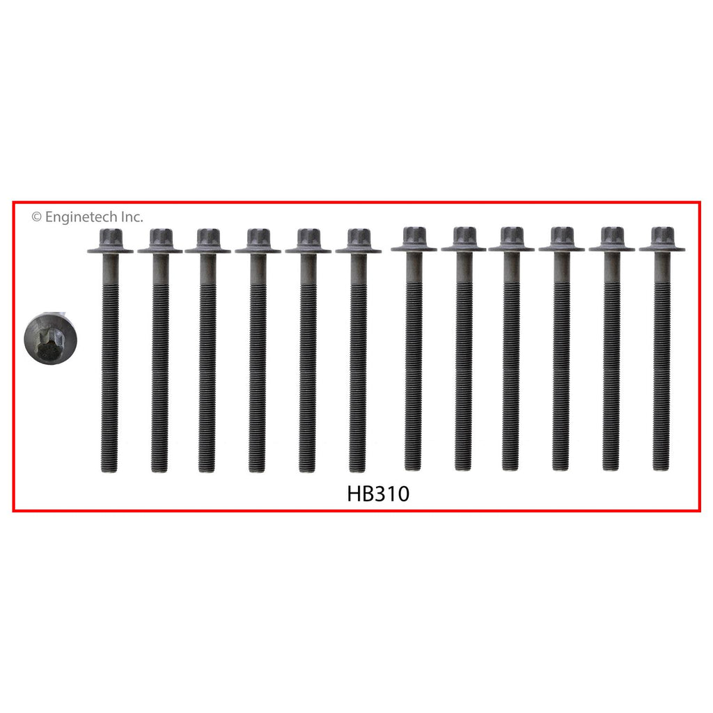 Enginetech HB310 Engine Head Bolt Set for Chevrolet Cruze, Sonic, Buick Encore (One Cylinder)