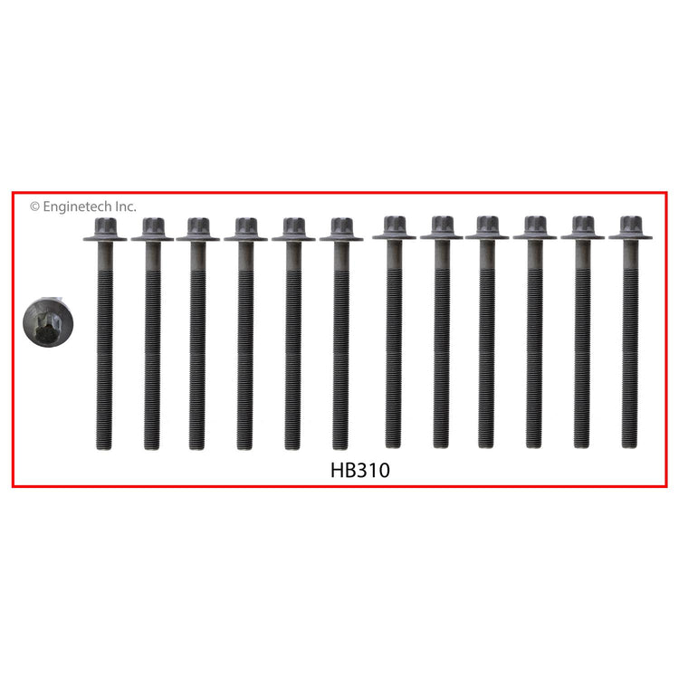 Enginetech HB310 Engine Head Bolt Set for Chevrolet Cruze, Sonic, Buick Encore (One Cylinder)