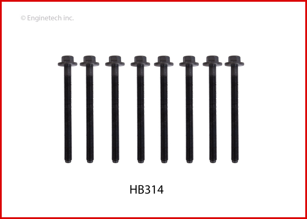 Enginetech HB314 Engine Head Bolt Set for One Cylinder