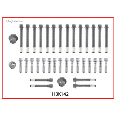 Enginetech HBK142 Engine Head Bolt Set for Complete Engine Rebuilds