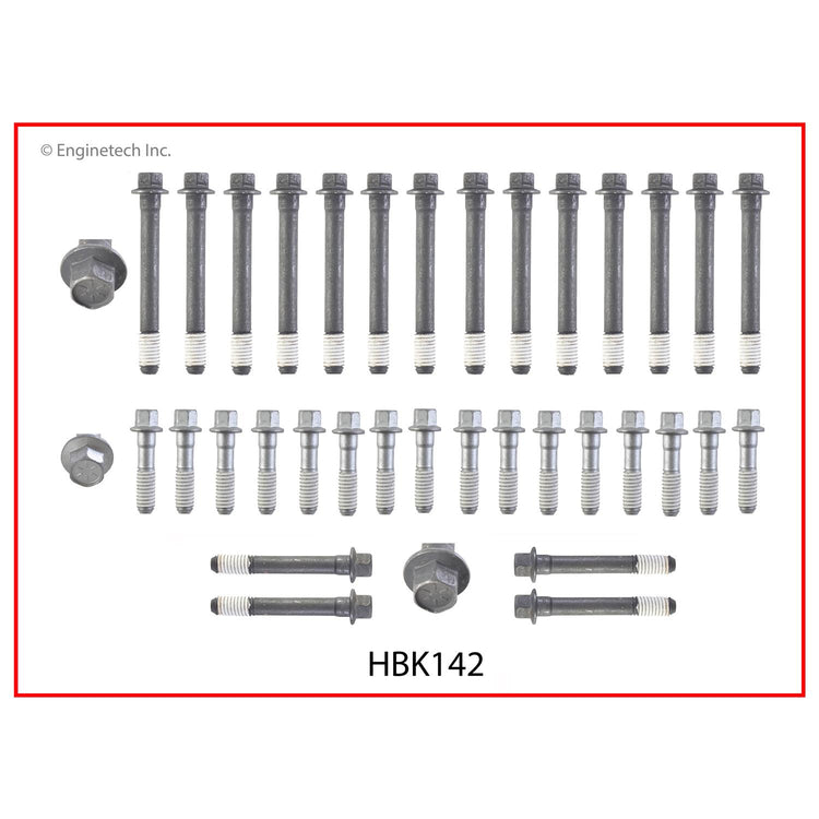 Enginetech HBK142 Engine Head Bolt Set for Complete Engine Rebuilds