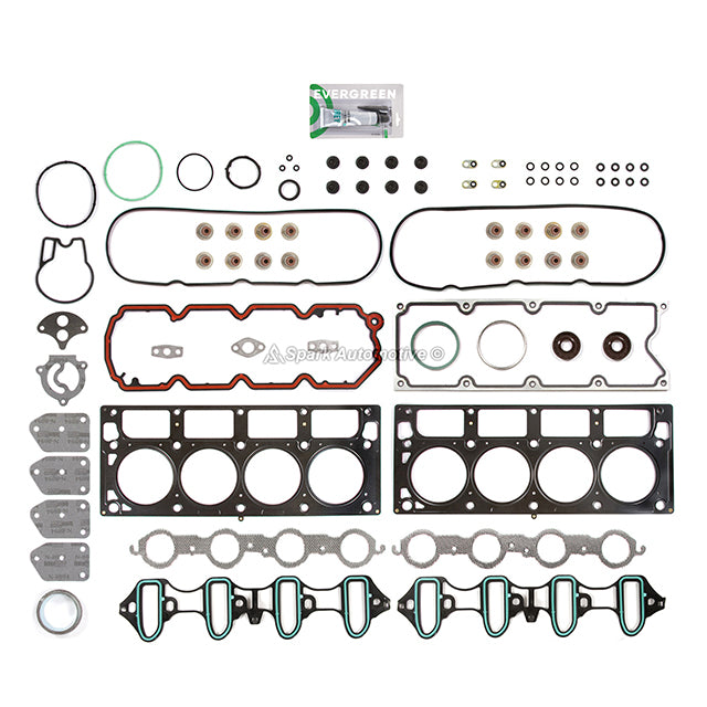 Full Gasket Set Intake Exhaust Valves Fit 02-04 GMC Cadillac Chevrolet 4.8 5.3