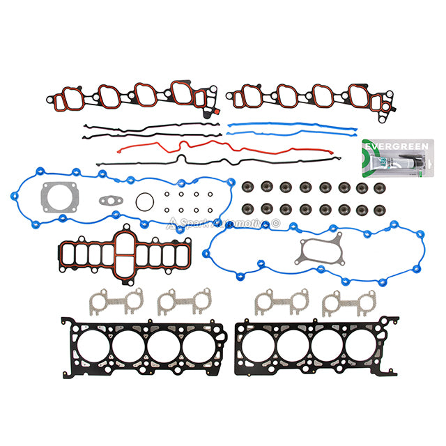 Full Gasket Set Intake Exhaust Valves Fit 02-03 Ford F150 4.6L WINDSOR