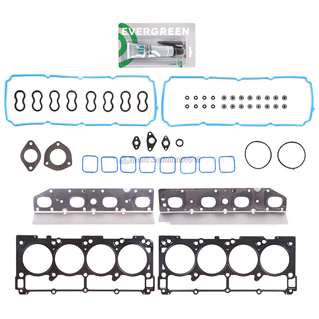 Full Gasket Set Intake Exhaust Valves Fit 09-15 Chrysler Dodge Jeep Ram 5.7