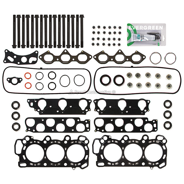 Head Gasket Set Intake Exhaust Valves Fit 97-02 Acura Honda 3.0L SOHC J30A1