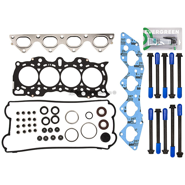 Head Gasket Set Intake Exhaust Valves Fit 97-01 Honda CRV 2.0L DOHC B20Z2 B20B4