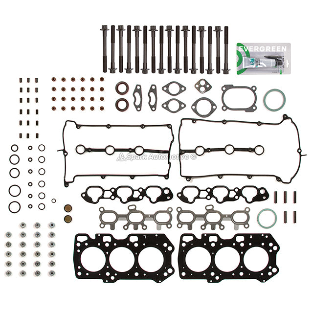 Head Gasket Set Intake Exhaust Valves Fit 93-02 Mazda 626 MX-6 Ford 2.5 DOHC KL