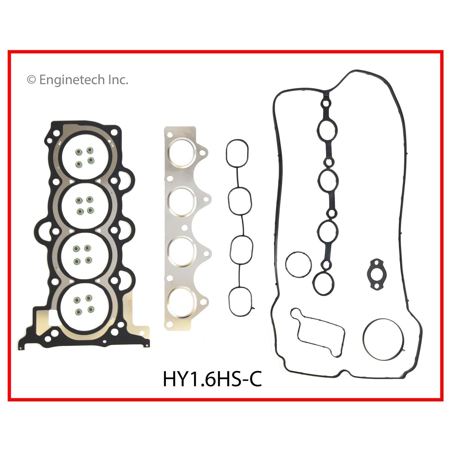 Enginetech HY1.6HS-C Engine Cylinder Head Gasket Set for Hyundai and K ...