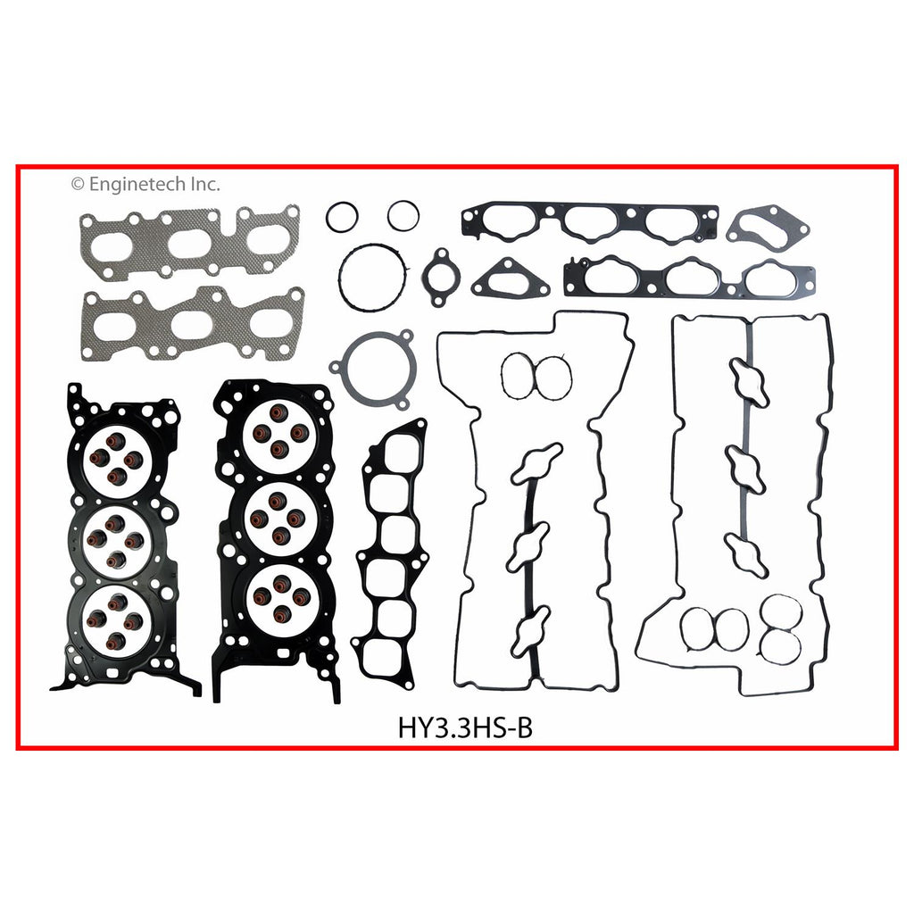 Enginetech HY3.3HS-BWB Engine Cylinder Head Gasket Set for Hyundai and ...