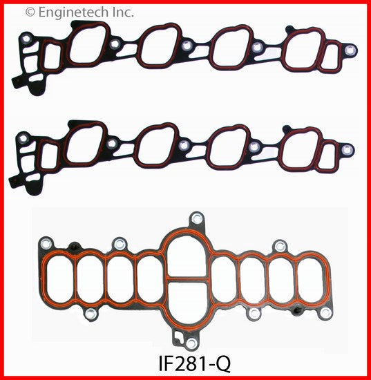 Enginetech IF281-Q Engine Intake Manifold Gasket for Ford Cars and Trucks