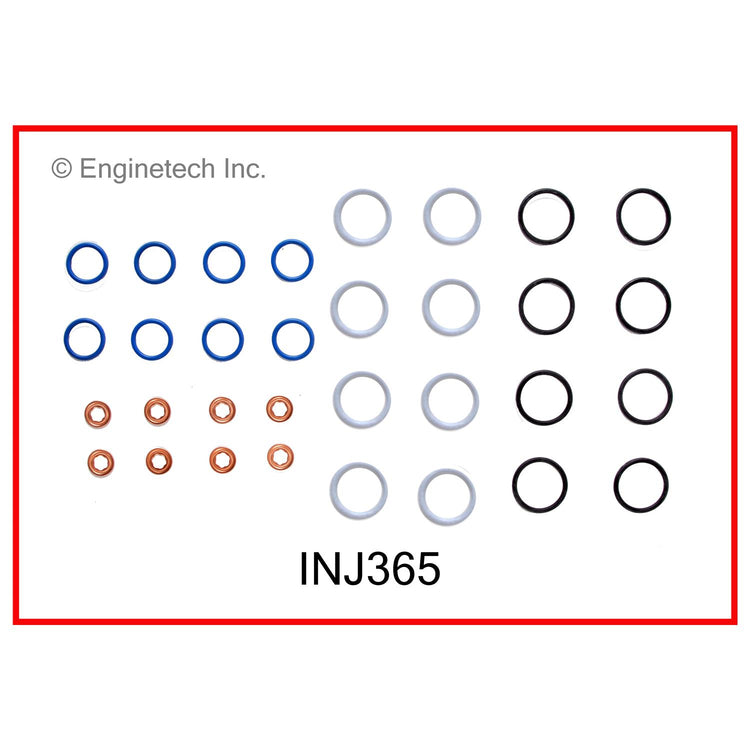 Enginetech INJ365 Injector Nozzle Seal and O-Ring Kit for Ford 2004-20 ...