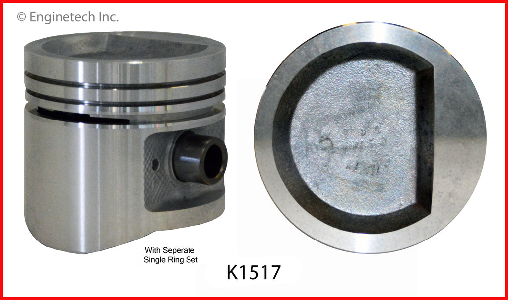 Enginetech K1517(6)P030 Engine Piston Kit with Full Ring Stack Options ...