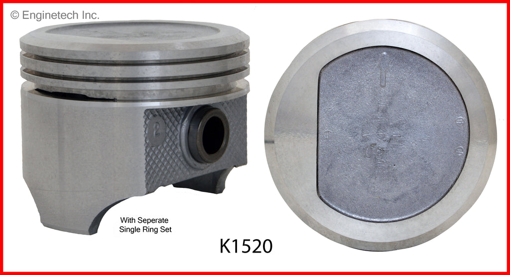 Enginetech K1520(6)040 Engine Piston Kit with Full Ring Stack – Standa ...