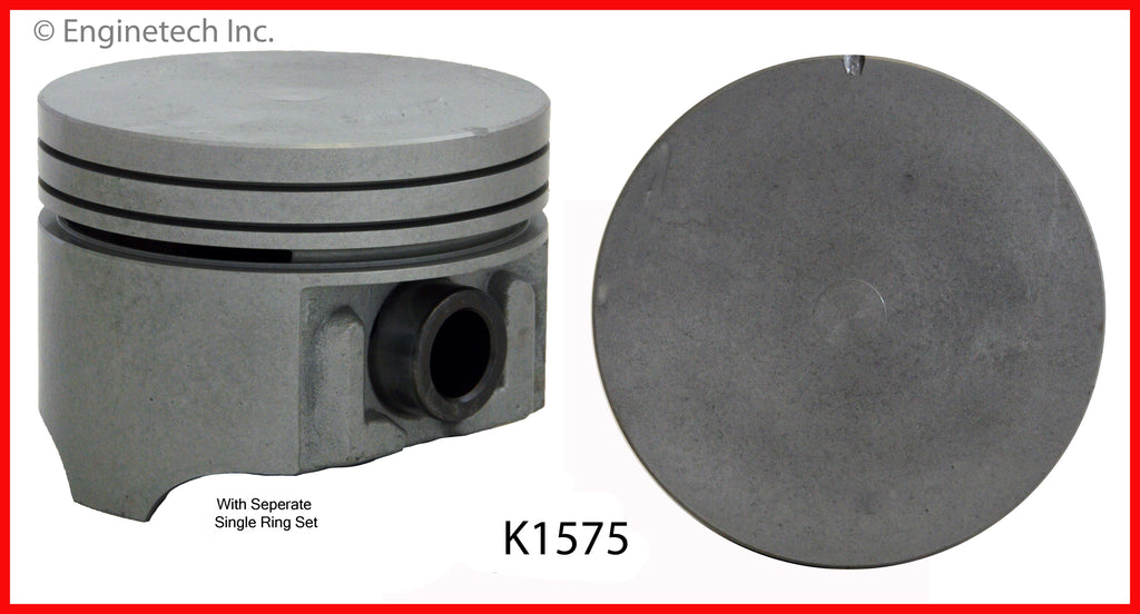 Enginetech K1575(6)PSTD Engine Piston Kit with Separate Full Ring Stack for Mazda and Ford Vehicles