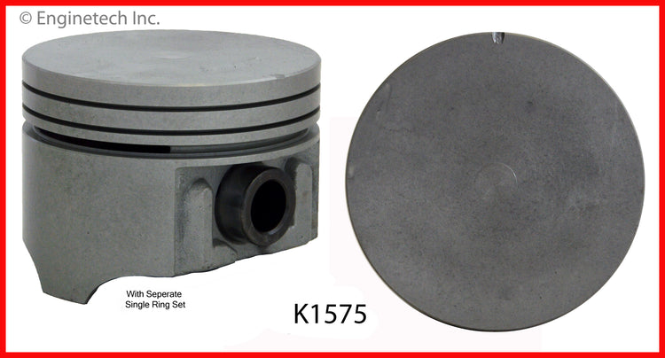 Enginetech K1575(6)P.50 Engine Piston Kit with Separate Full Ring Stack for Mazda B3000 and Ford Aerostar