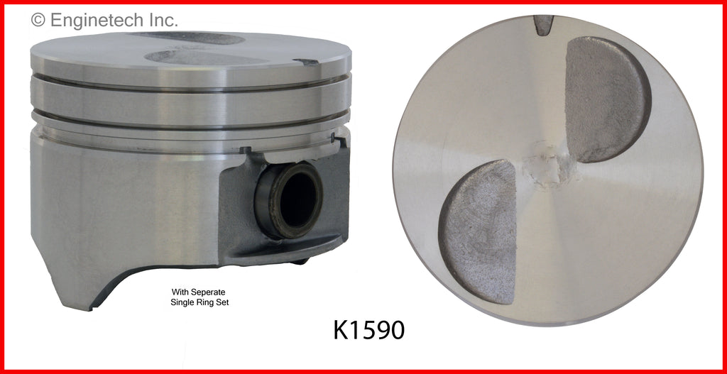 Enginetech K1590(4)P030 Engine Piston Kit with Full Ring Stack for For ...
