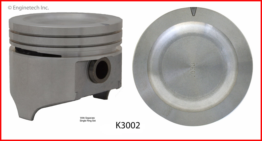 Enginetech K3002(4)STD Engine Piston Kit with Full Ring Stack for Jeep Models