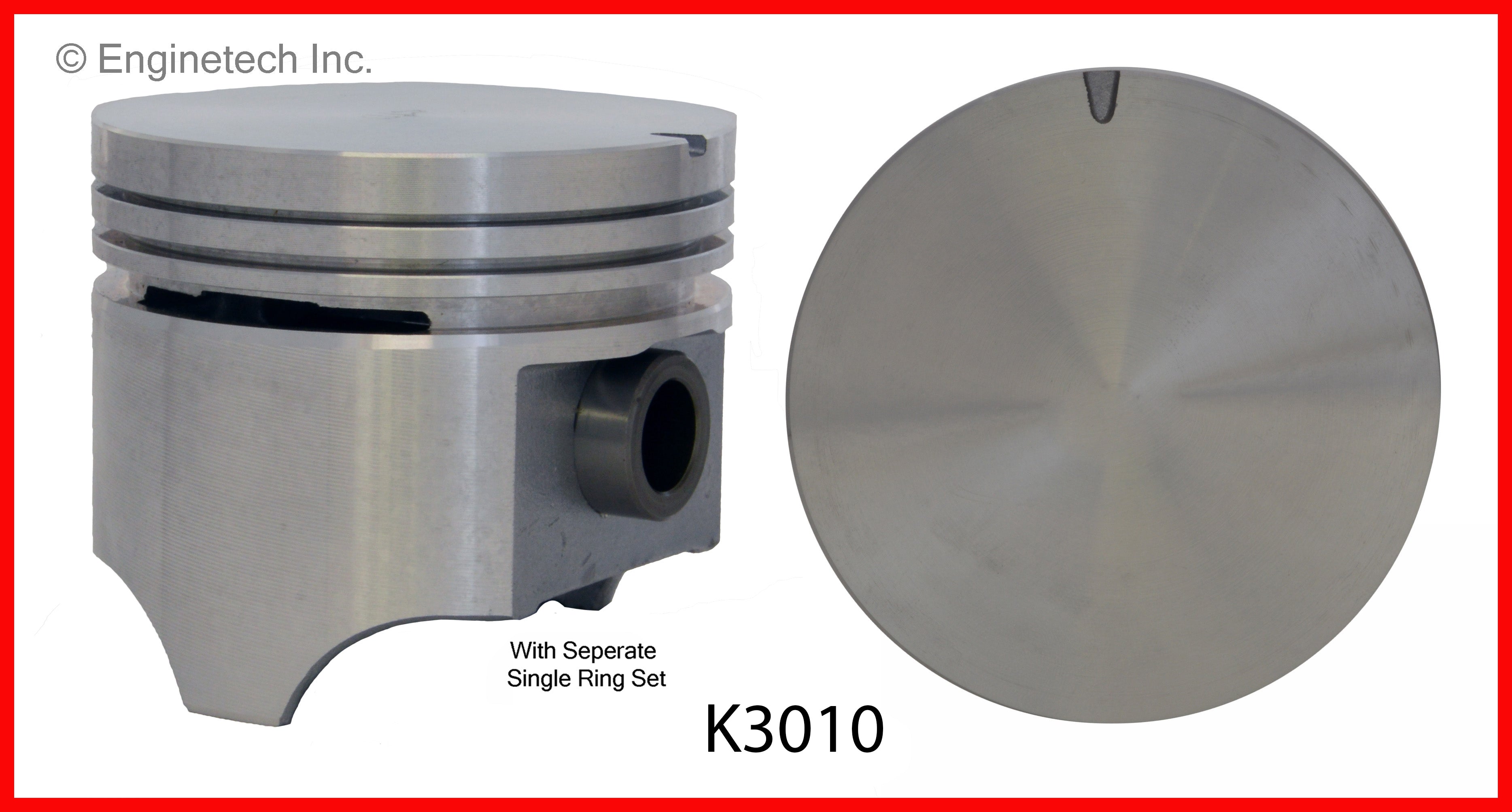 Enginetech K3010(6)STD Engine Piston Kit with Separate Full Ring Stack ...