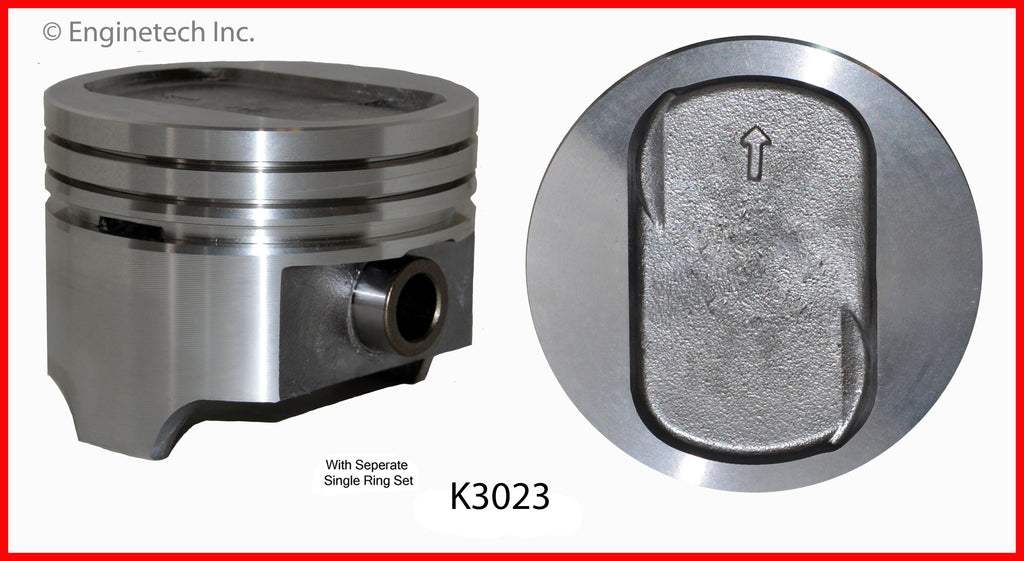 Enginetech K3023(8)020 Engine Piston Kit with Full Ring Stack for Ford Vehicles