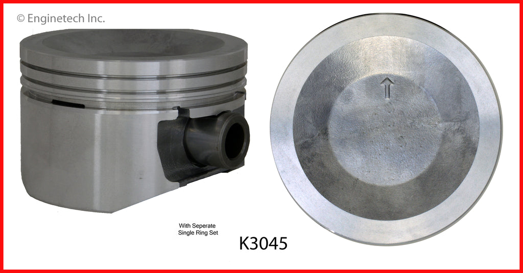 Enginetech K3045(6)PSTD Engine Piston Kit with Separate Full Ring Stac ...