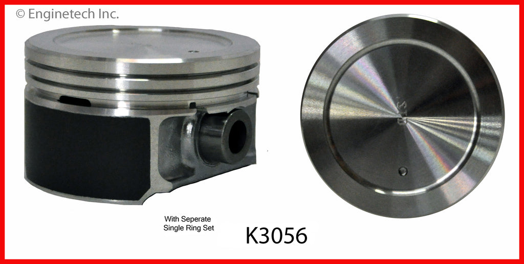 Enginetech K3056(4)P.75 Engine Piston Kit with Separate Full Ring Stac ...