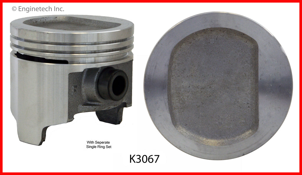 Enginetech K3067(6)030 Engine Piston Kit with Separate Full Ring Stack for Jeep Models