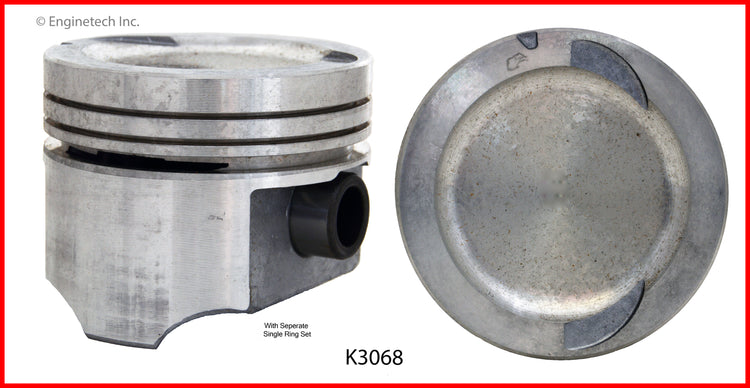 Enginetech K3068(4)PSTD Engine Piston Kit with Full Ring Stack for Chrysler and Dodge Models