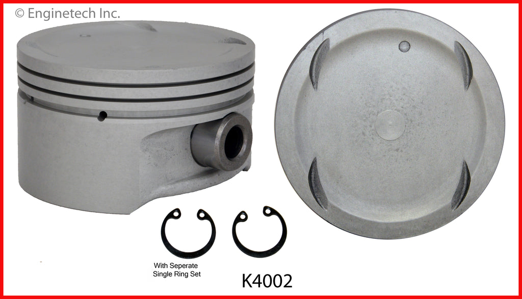 Enginetech K4002(6)PSTD Engine Piston Kit with Separate Full Ring Stac ...