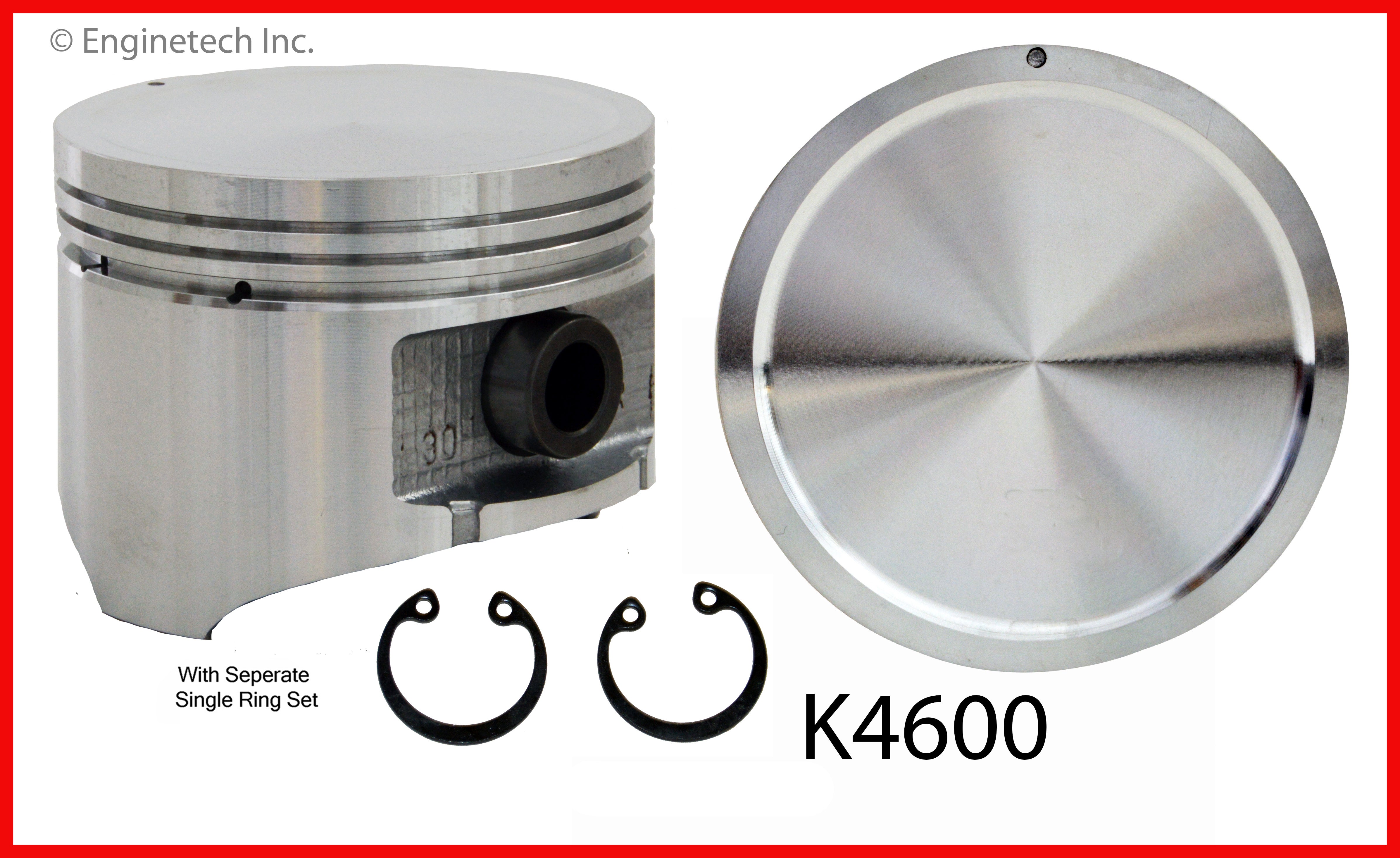 Enginetech K4600(4)PSTD Engine Piston Kit with Full Ring Stack for Nis ...