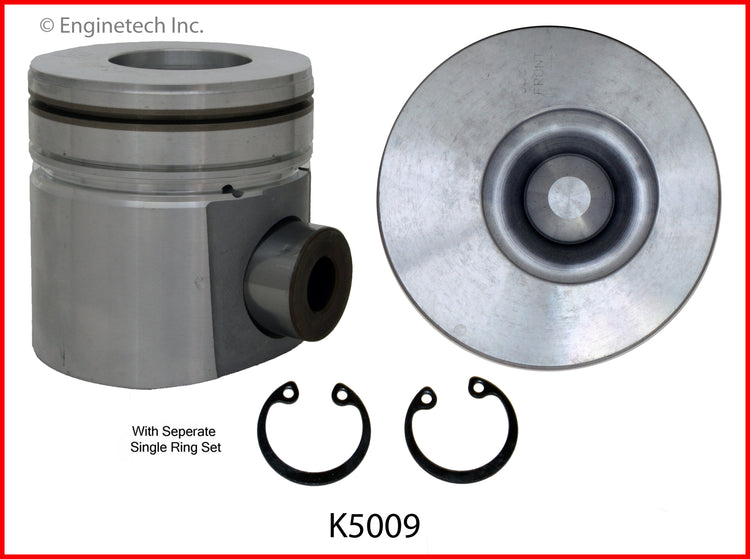 Enginetech K5009(6)P.50 Engine Piston Kit with Full Ring Stack for Dodge Ram 2500 and 3500 (1996-1998)