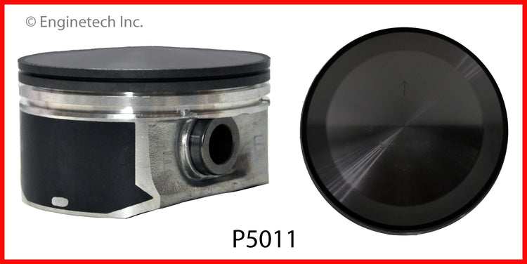 Enginetech K5011(1)STD Engine Single Piston Kit with Separate Ring Stack for Dodge Ram and Chrysler Models
