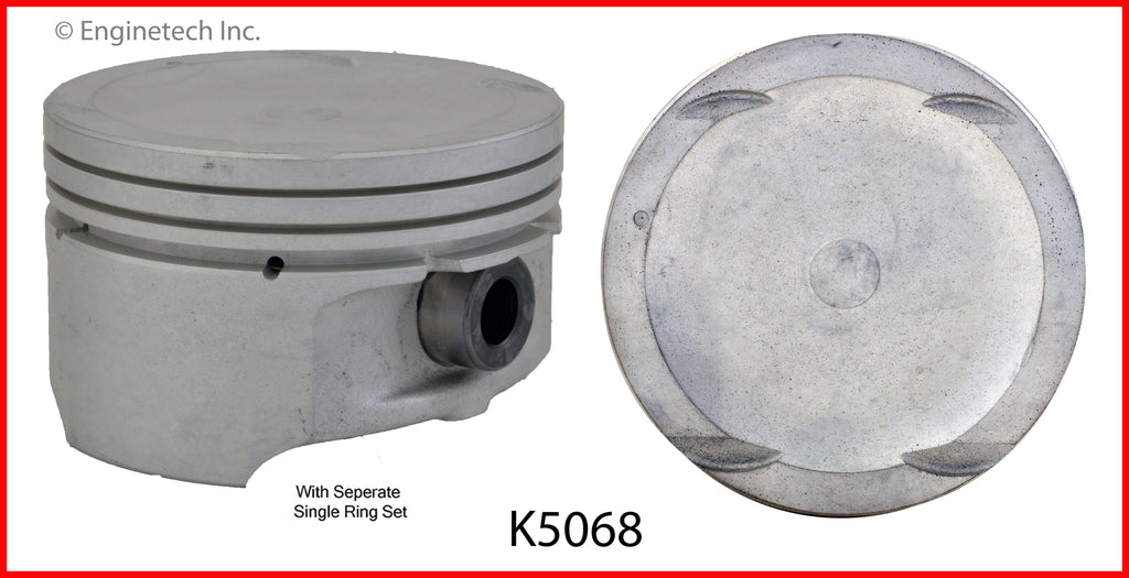 Enginetech K5068(4)PSTD Engine Piston Kit with Separate Full Ring Stac ...