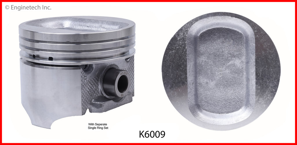 Enginetech K6009(8)030 Engine Piston Kit with Separate Full Ring Stack ...