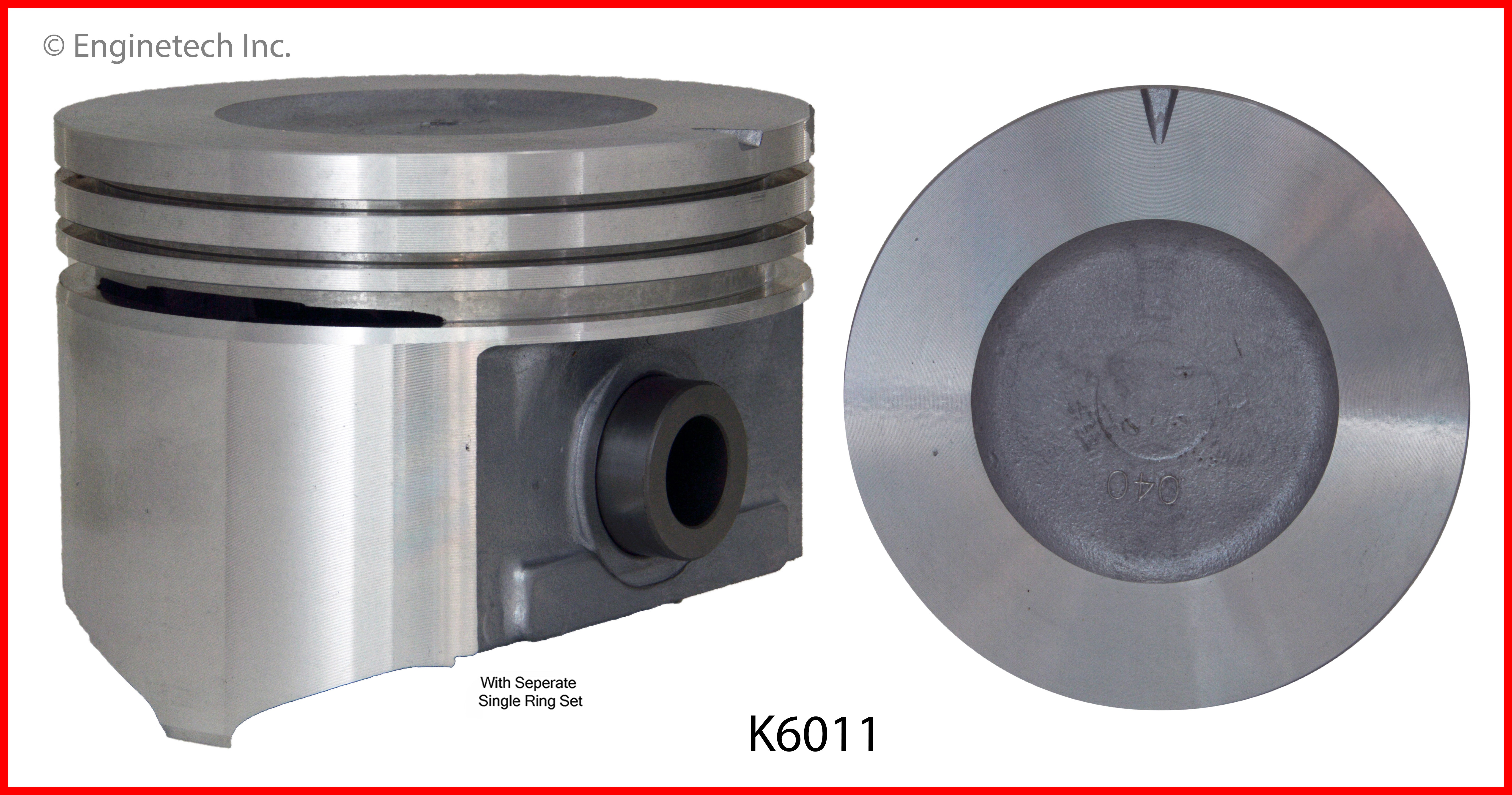 Enginetech K6011(8)030 Engine Piston Kit with Separate Full Ring Stack ...