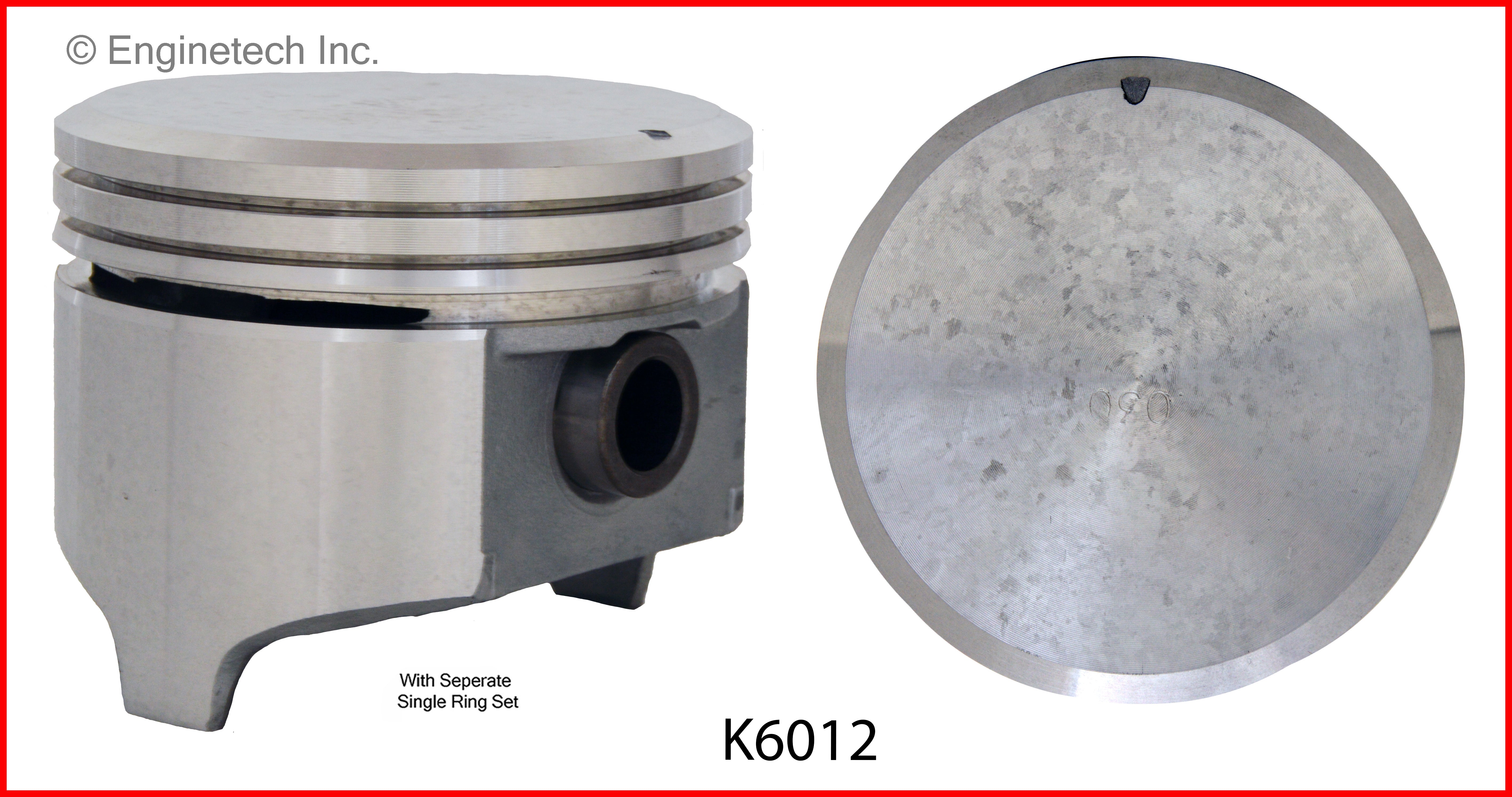 Enginetech K6012(8)060 Engine Piston Kit with Separate Full Ring Stack ...