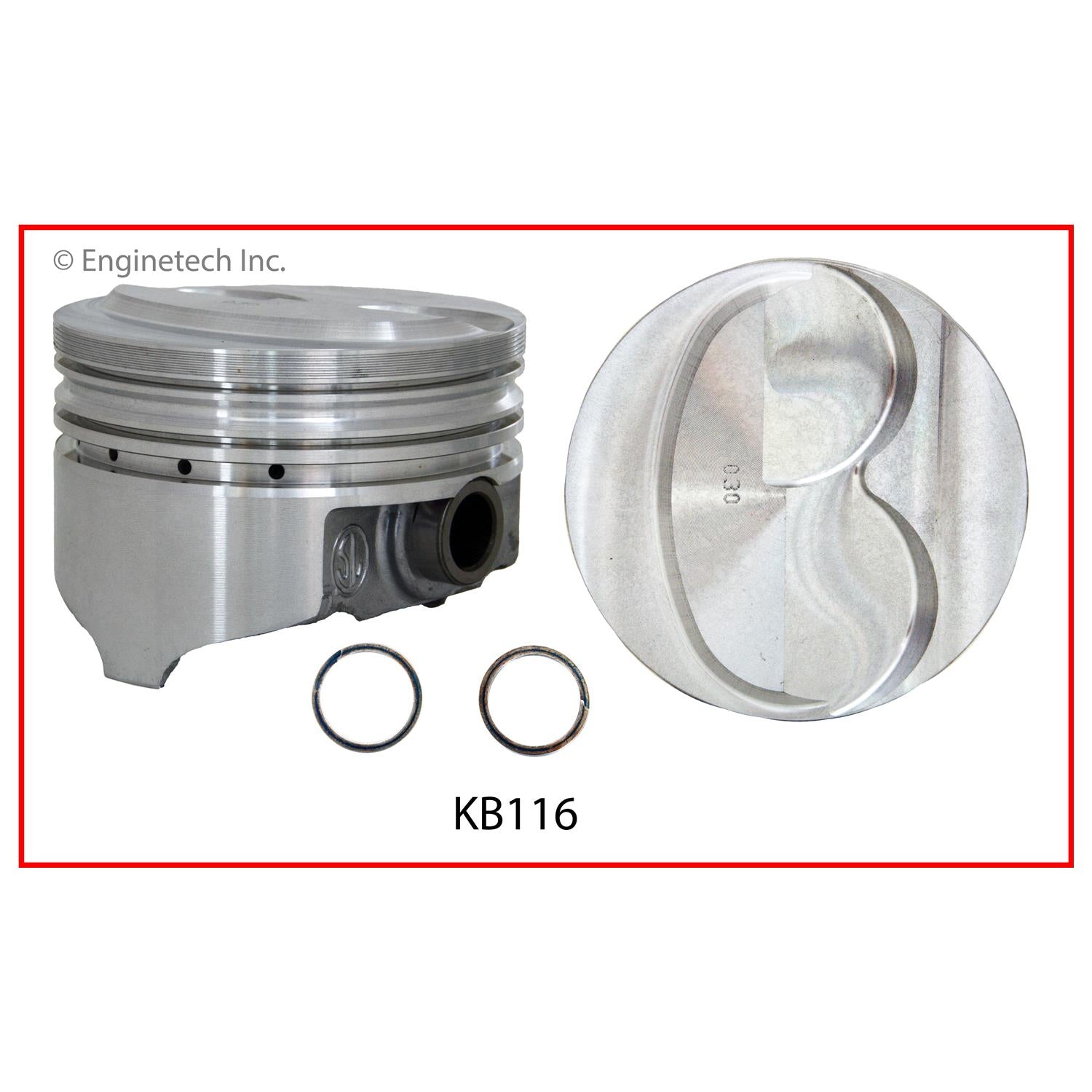 Enginetech KB116(8)030 High Performance Keith Black Engine Piston Set ...