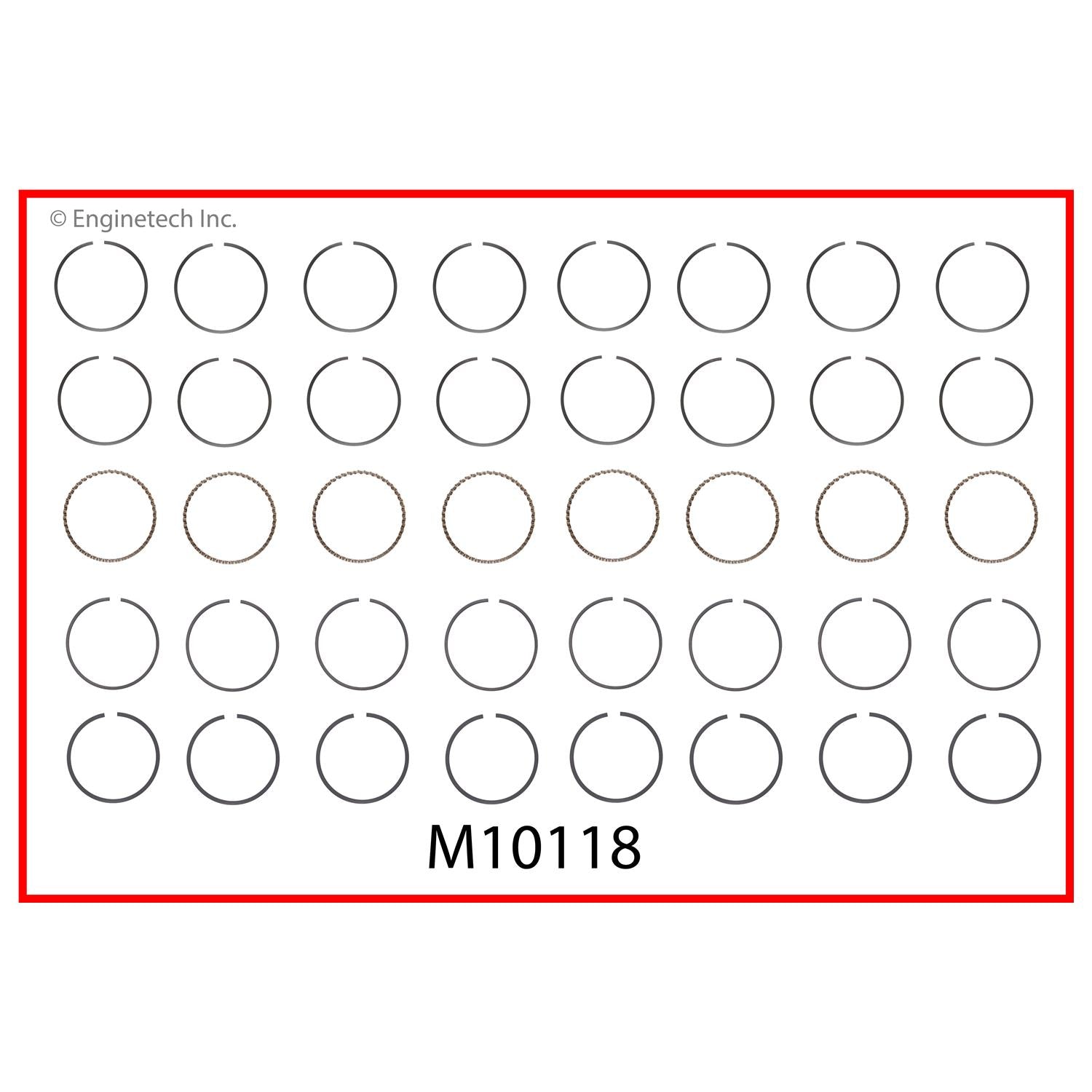 Enginetech Engine Premium Piston Ring Complete Set - Part # M10118-STD ...