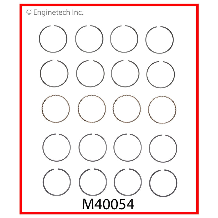 Enginetech M40054-030 Engine Premium Piston Ring Complete Set for Jeep, Buick, Chevrolet