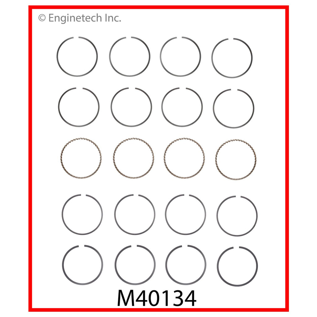 Enginetech M40134-030 Engine Premium Piston Ring Complete Set for Jeep and Buick Vehicles
