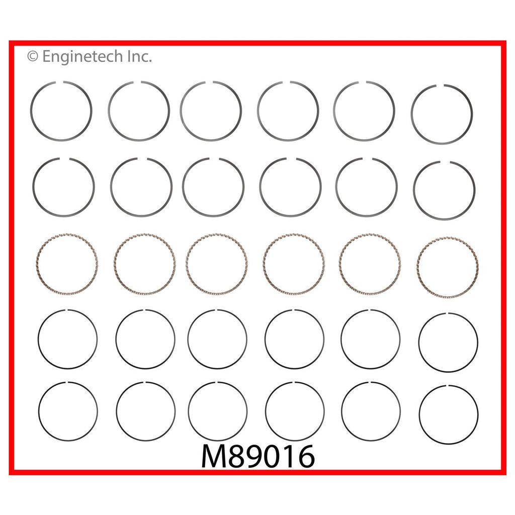 Enginetech M89016-.75 Engine Premium Piston Ring Set for Isuzu, Jeep, Buick