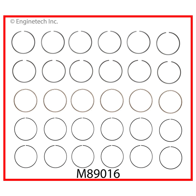 Enginetech M89016-.75 Engine Premium Piston Ring Set for Isuzu, Jeep, Buick