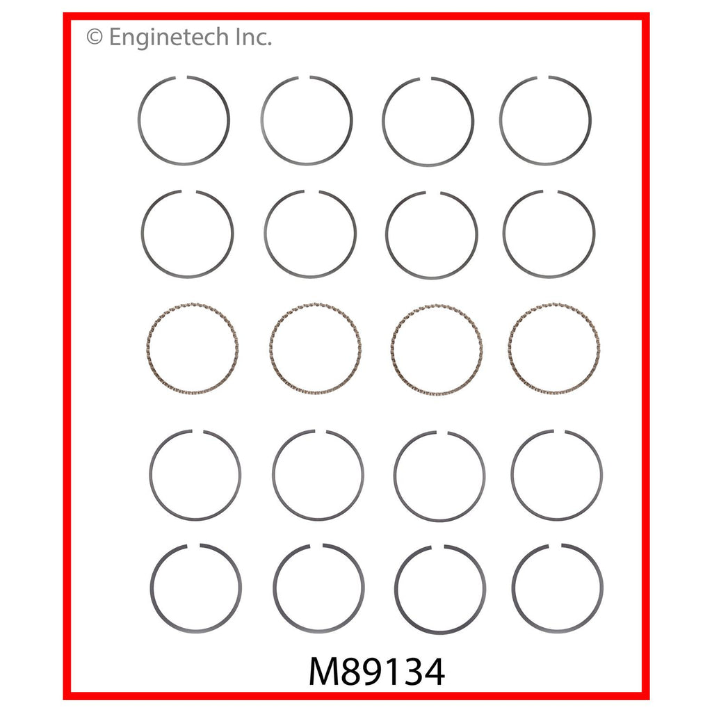 Enginetech M89134-STD Engine Premium Piston Ring Set for Isuzu Hombre and Buick Century