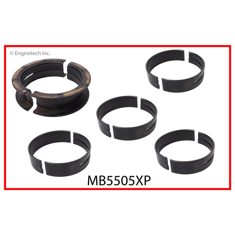 Enginetech High Performance Engine Full Crankshaft Main Bearing Set (Part MB5505XP010)