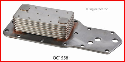 Enginetech OC1558 Engine Oil Cooler Element for Cummins Trucks - 7 Plate