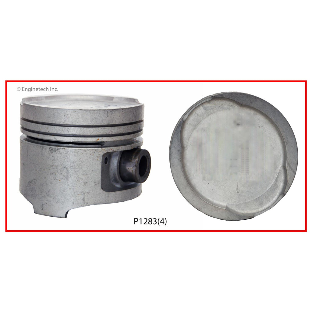 Enginetech P1283(4).50 Engine Piston Set Without Rings for Buick Skyhawk and Oldsmobile Firenza