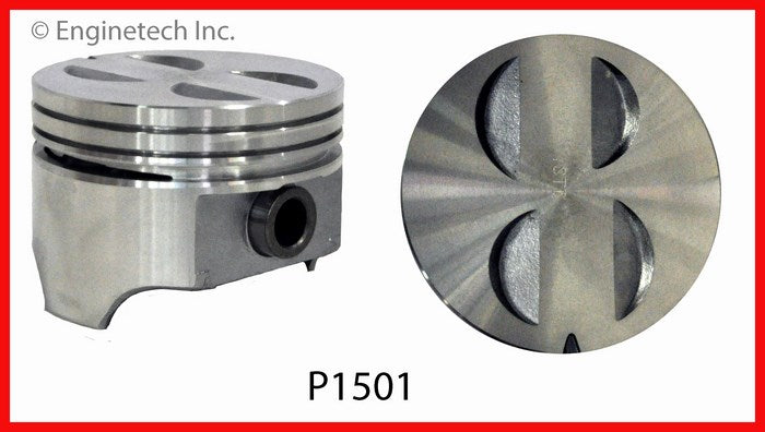 Enginetech P1501(8)030 Engine Piston Set Without Rings for Ford 1963-1967 Models
