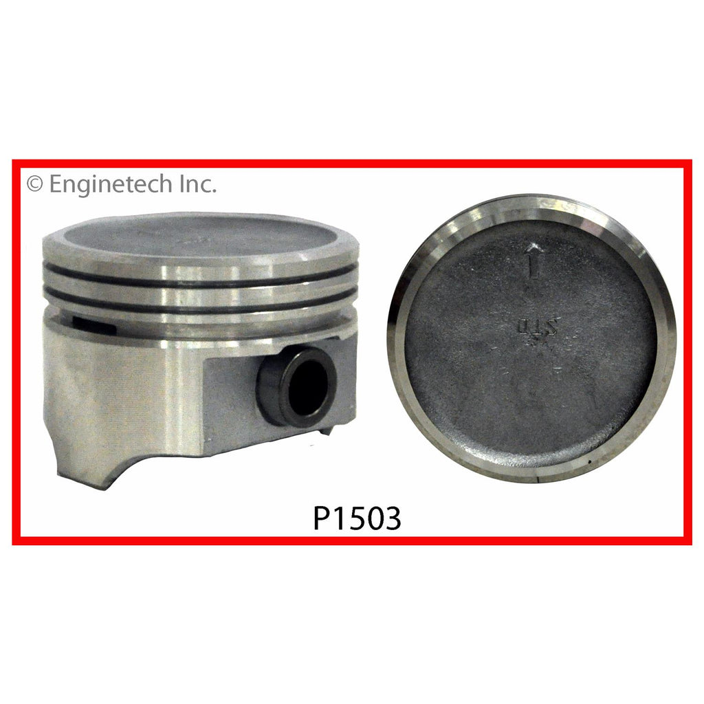 Enginetech P1503(1)STD Single Piston Without Rings for Buick Engines