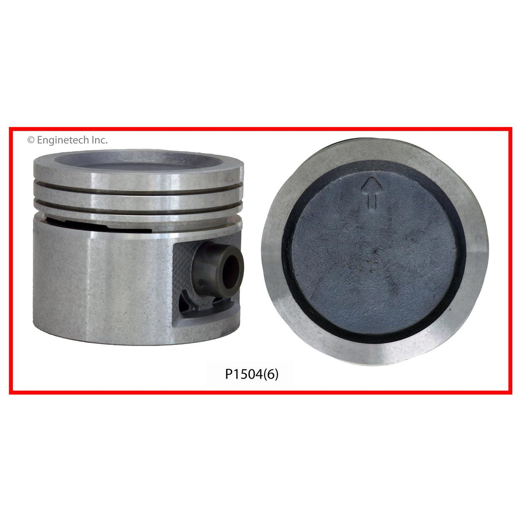 Enginetech P1504(6)040 Engine Piston Set Without Rings for Buick Century and Electra